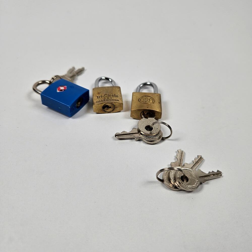 Set of 3 Conair and Tri-Circle "Travel Smart" Sentry TSA Padlock